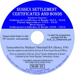 Settlement Certificates & Bonds - Sussex